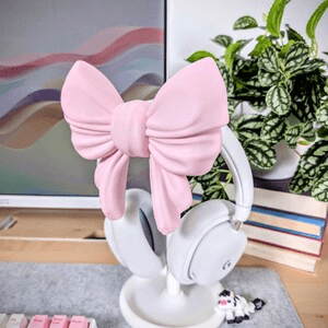 Coquette Bow Headphone Stand – Aesthetic Desk Decor
