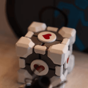 Portal-Inspired Companion Cube & Button Fan Art Bundle