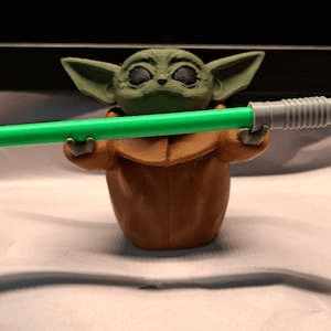Grogu Inspired Lightsaber Pen Holder | Fan Desk Stand