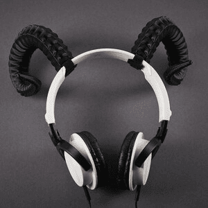 Aries Demon Ram Horns Headset Attachment for Gamers