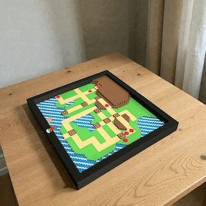 Johto & Kanto Inspired Raised Relief Map Fan Art Decor