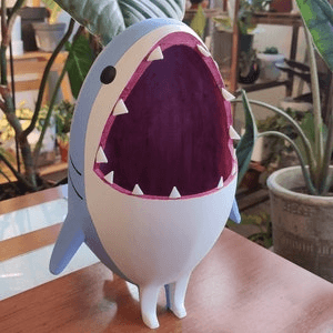 Final Fantasy-Inspired Shark Plant Pot | Gaming Planter