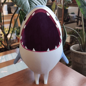 Final Fantasy-Inspired Shark Plant Pot | Gaming Planter