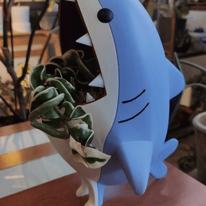Final Fantasy-Inspired Shark Plant Pot | Gaming Planter