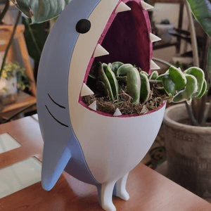 Final Fantasy-Inspired Shark Plant Pot | Gaming Planter