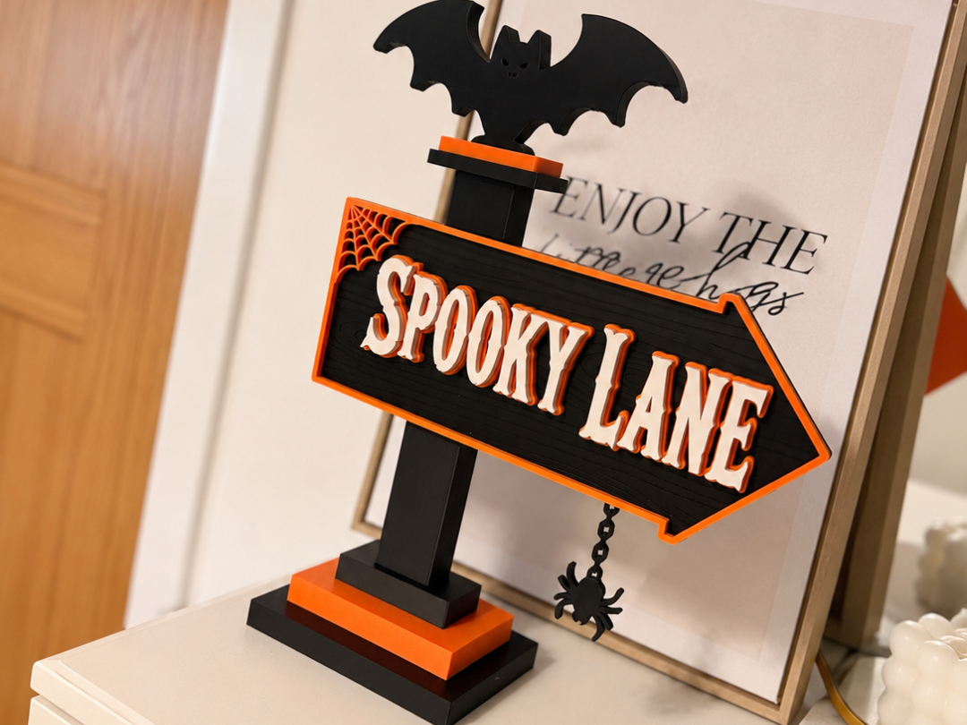 Spooky Lane Halloween Street Sign Decorative Novelty Prop