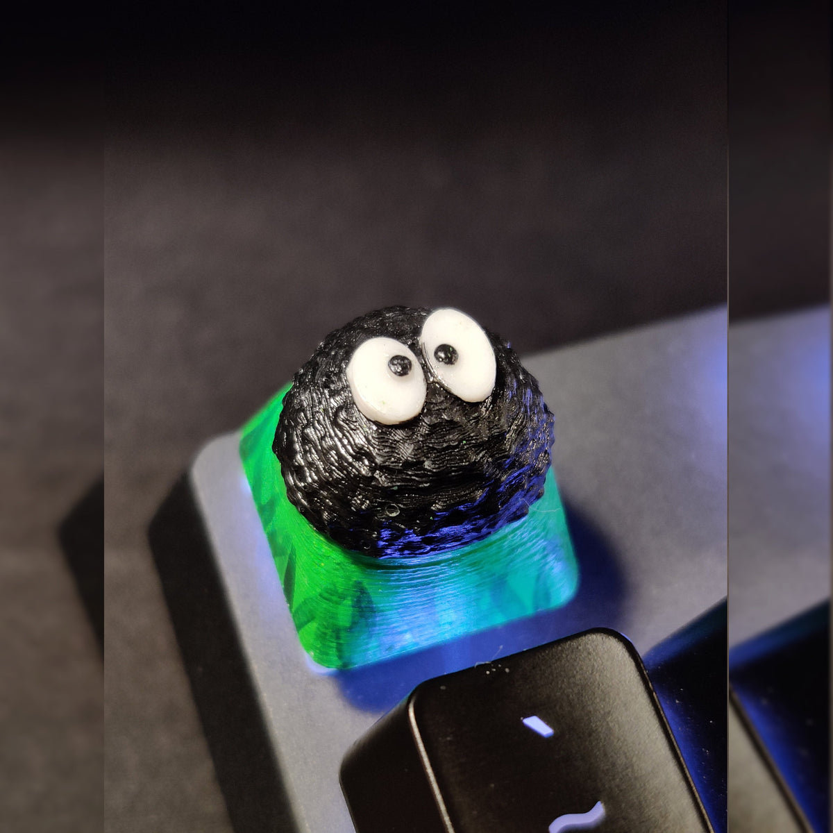 Soot Sprite Artisan Keycap – Susuwatari Inspired Fan Gift