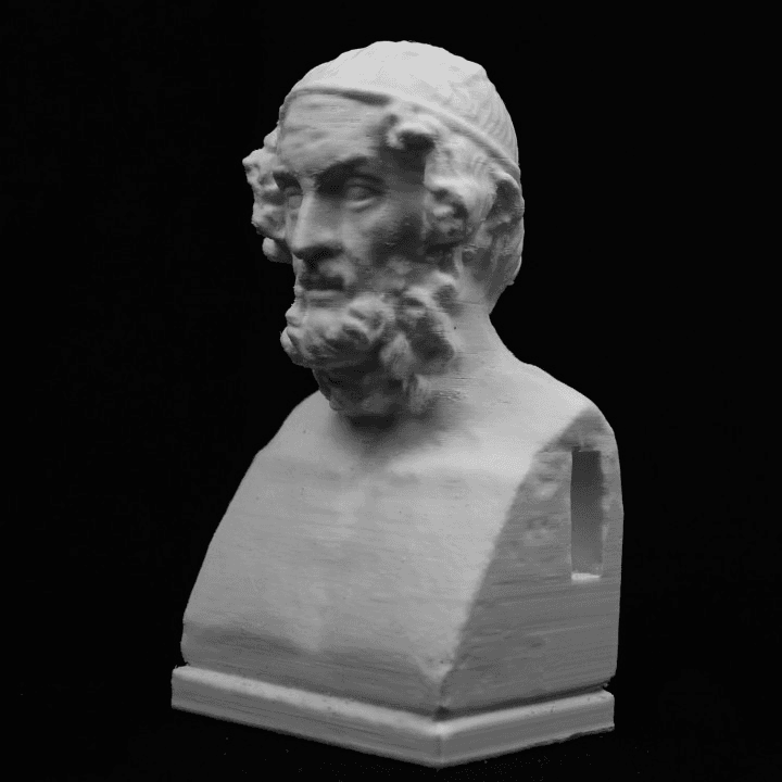 Homer Inspired Classical Bust Statue | Poet Collectible