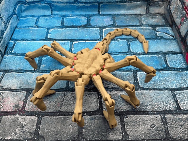 Alien Facehugger Inspired Articulated Creature Figure
