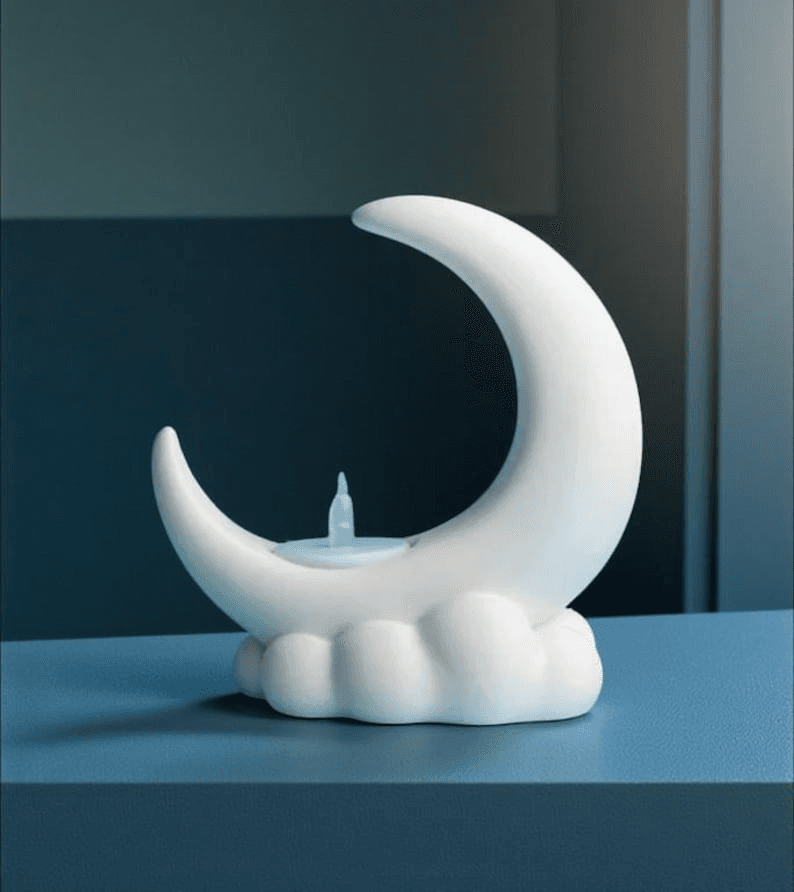 Crescent Moon Incense Holder – Celestial Lunar Decor