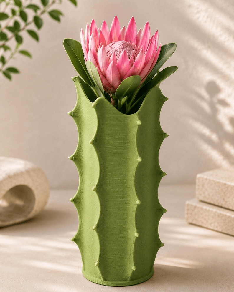 Cactus-Inspired Novelty Vase | Dragon Fruit Style Decor