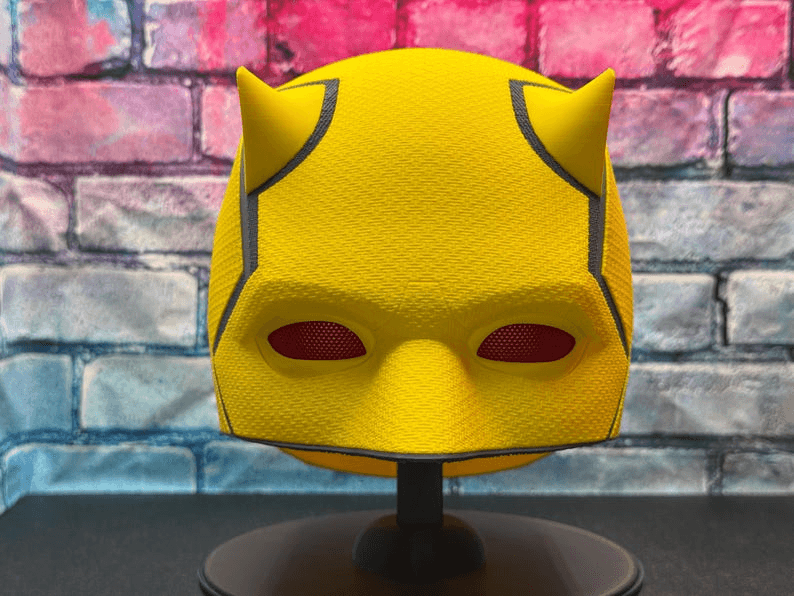 Daredevil Born Again Inspired Yellow Devil Helmet Mask
