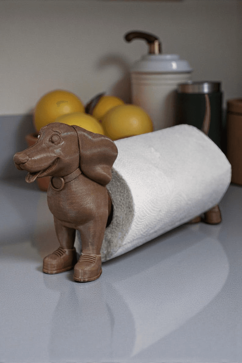 Dachshund Paper Towel Holder – Wiener Dog Kitchen Decor