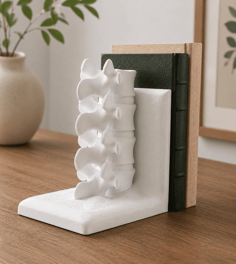 Anatomical Spine Vertebrae Bookend – Medical Decor Gift