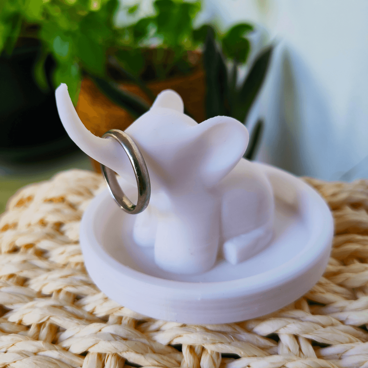 Playful Elephant Ring Holder & Jewellery Dish