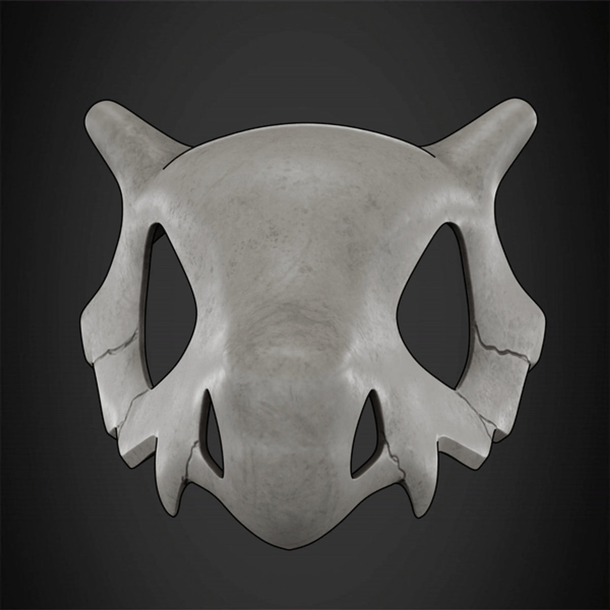 Cubone-Inspired Skull Mask Wearable Cosplay Replica