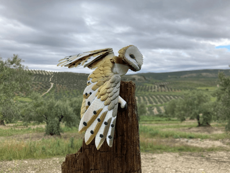 Barn Owl Articulated Fidget Model – Multi-Colour Fantasy