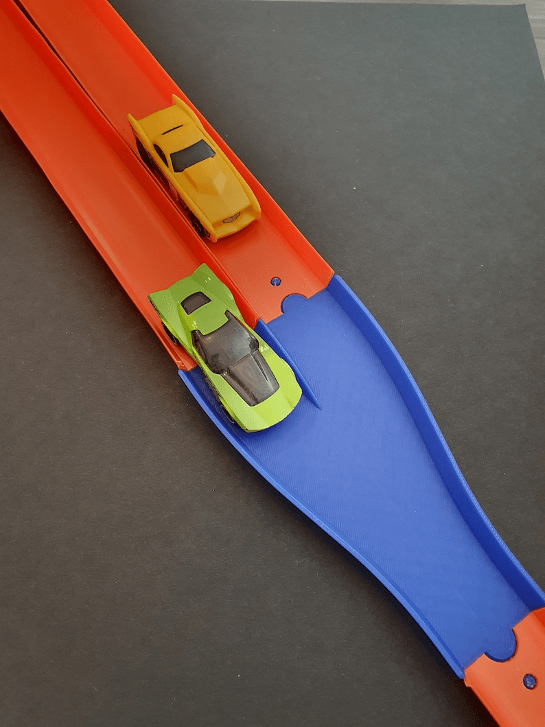 2-in-1 Toy Car Track Merge & Split Connector Piece