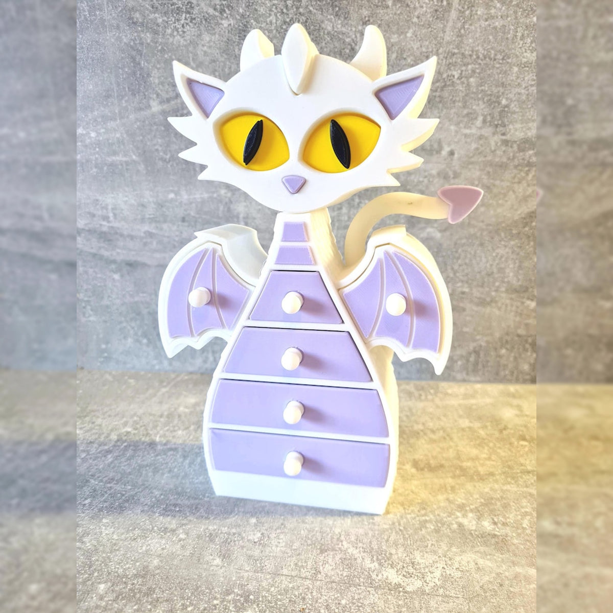 Kawaii Dragon Cat Ring Holder & Jewelry Box Organizer