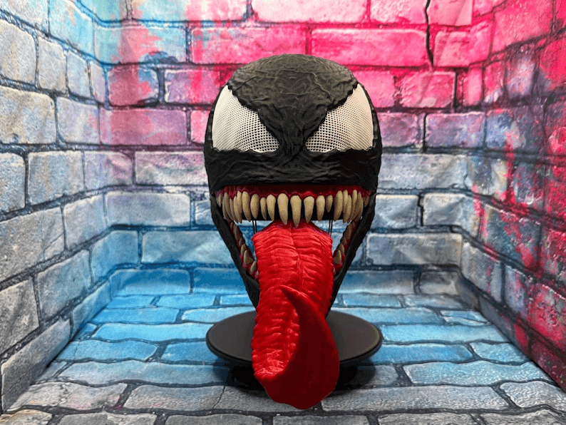 Venom Inspired Eddie Brock Symbiote Mask & Helmet