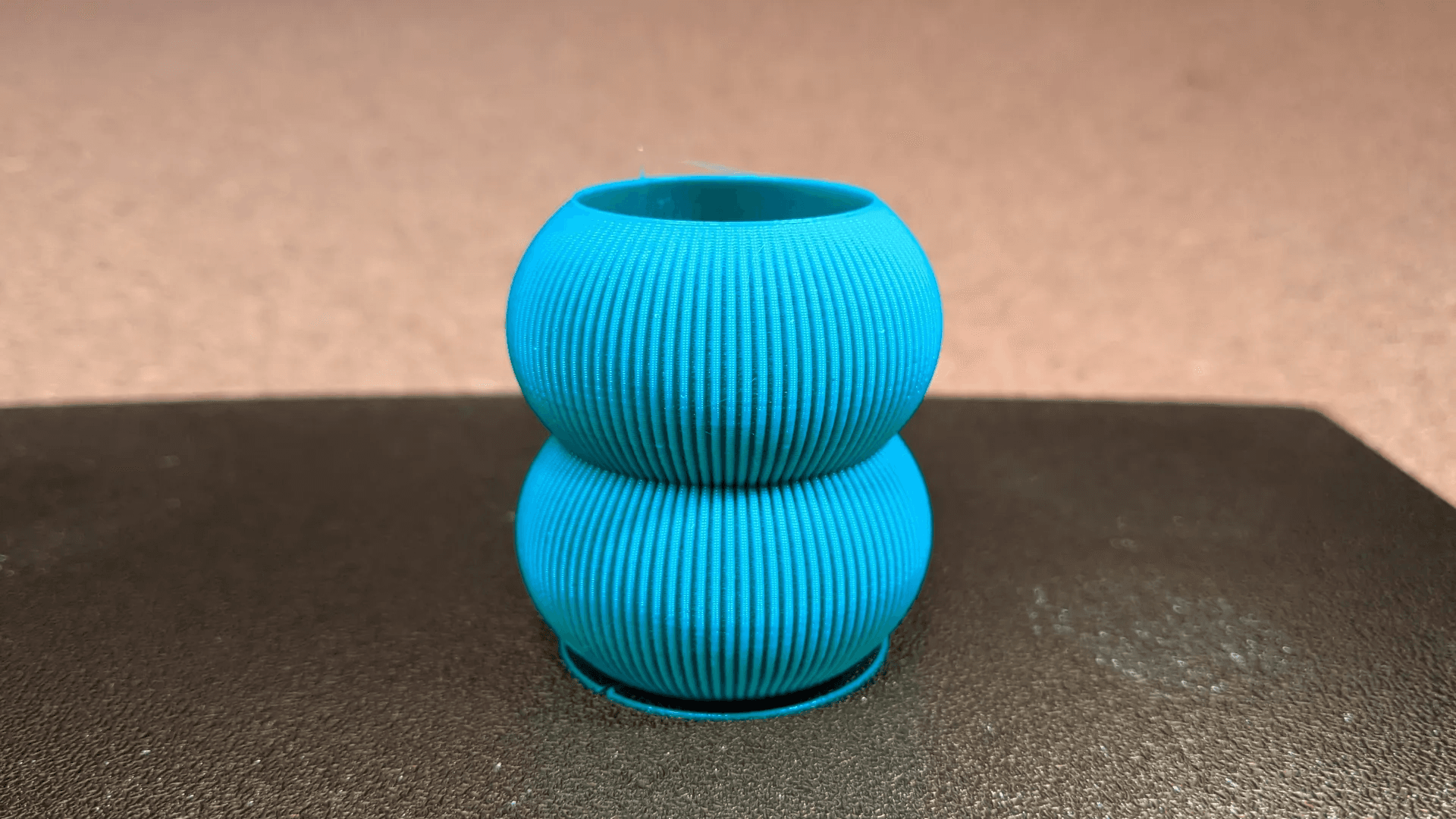 Ribbed Bubble Stacked Orb Vase Planter with Base