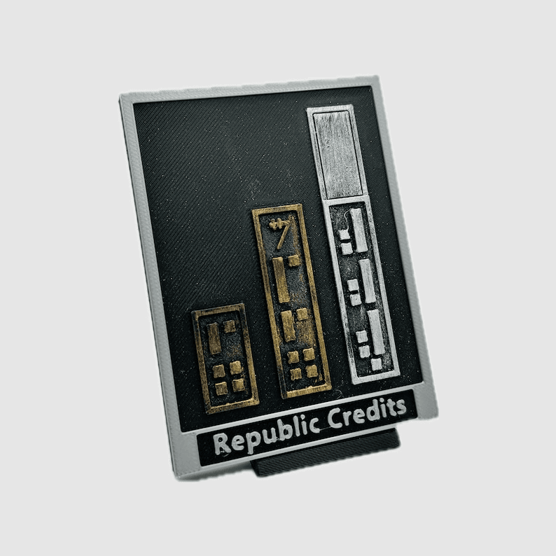 Republic Credits Inspired Display Stand | Star Wars Fan Decor