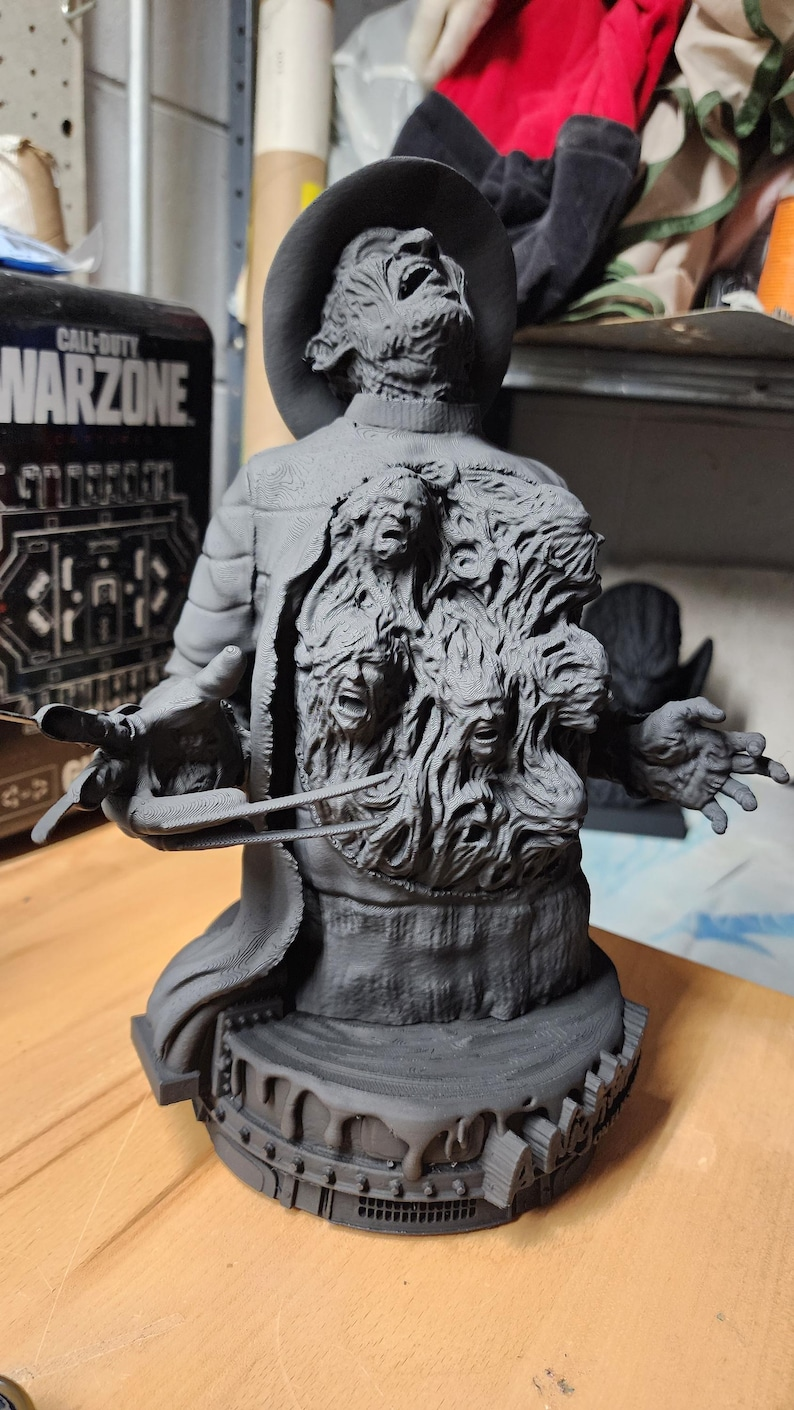 Freddy Krueger Inspired Fan Art Bookend Statue