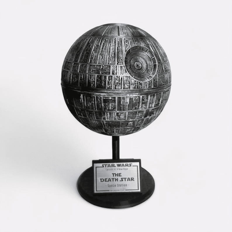 Death Star Inspired Model with Display Stand | Star Wars Fan Gift