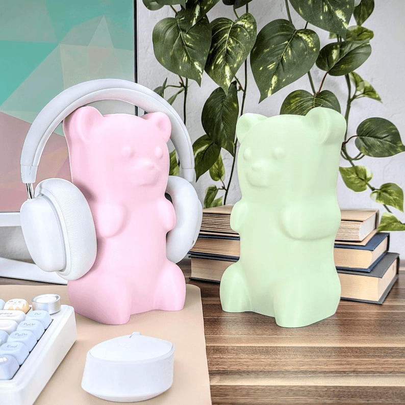 Gummy Bear Headphone Stand | Pastel Rainbow Gaming Desk Decor