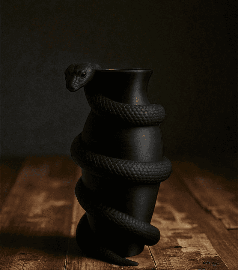 Gothic Serpent Wrapped Flower Vase – Dark Home Decor