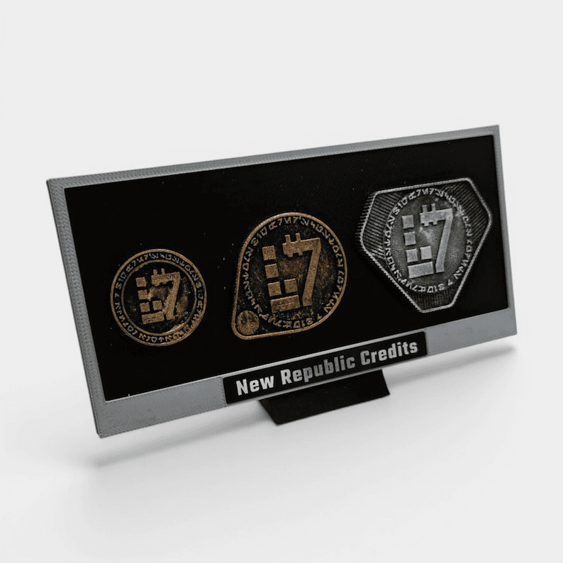 New Republic Credits Inspired Coin Set with Display Stand