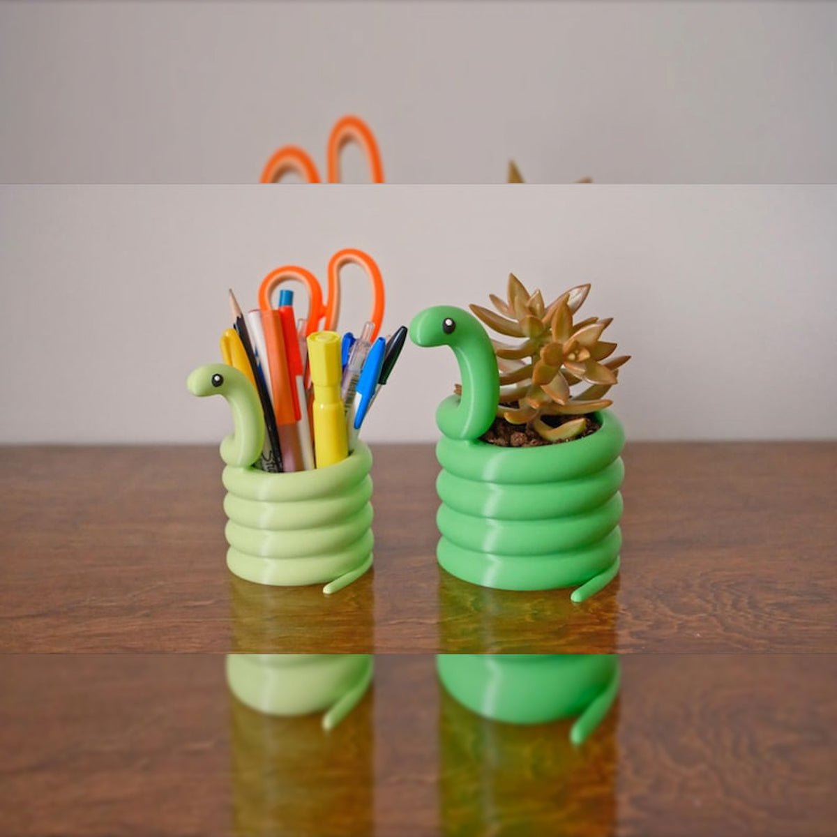 Cobra Snake Pen Holder & Desktop Planter Organiser