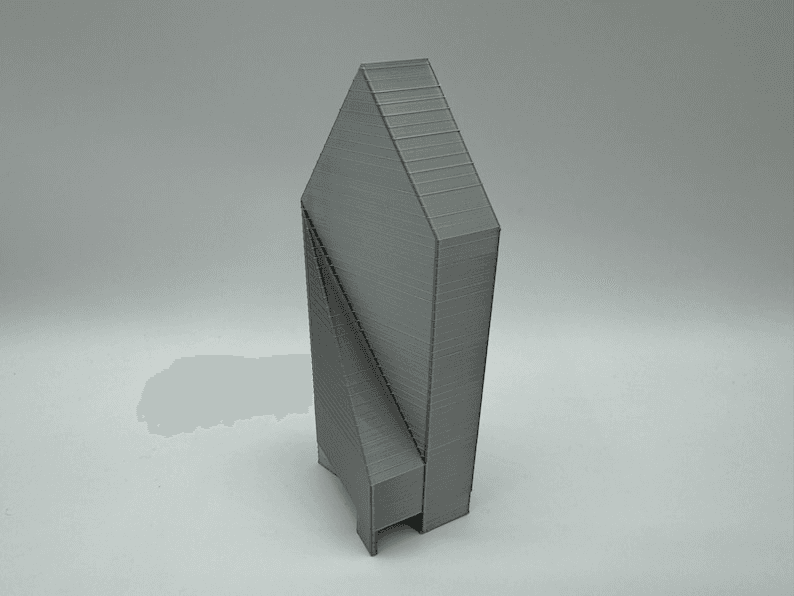 Fountain Place Inspired Skyscraper Tower Model