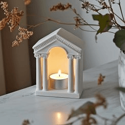 Greek Temple Tea Light Holder | Olympus-Inspired Decor