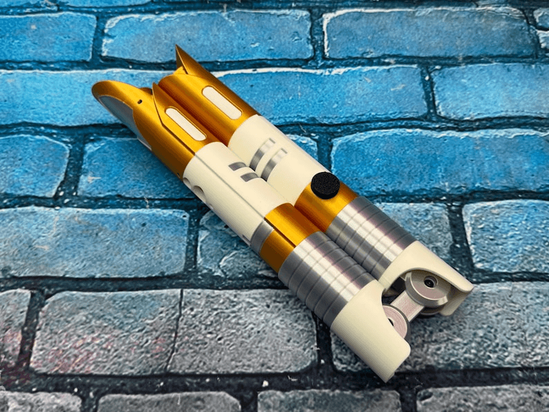 Jedi Temple Guard Inspired Folding RGB Lightsaber Prop