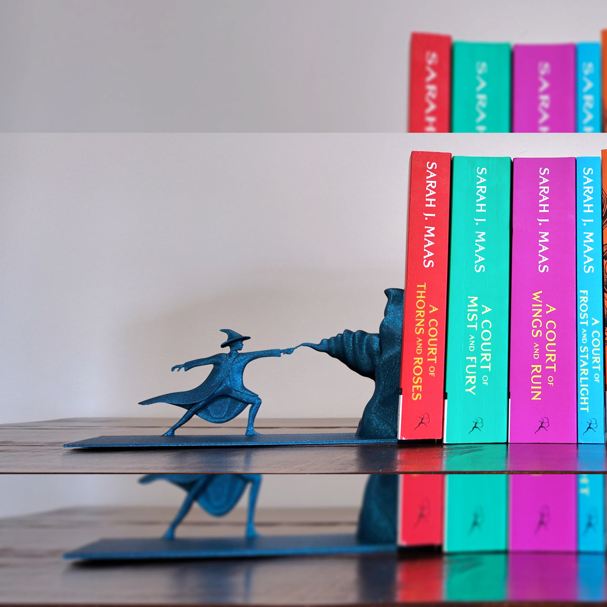 Wizard Spell-Casting Witch Bookend – Fantasy Fan Figure