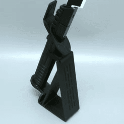 Darksaber-Inspired Lightsaber Cosplay Prop with Display Stand
