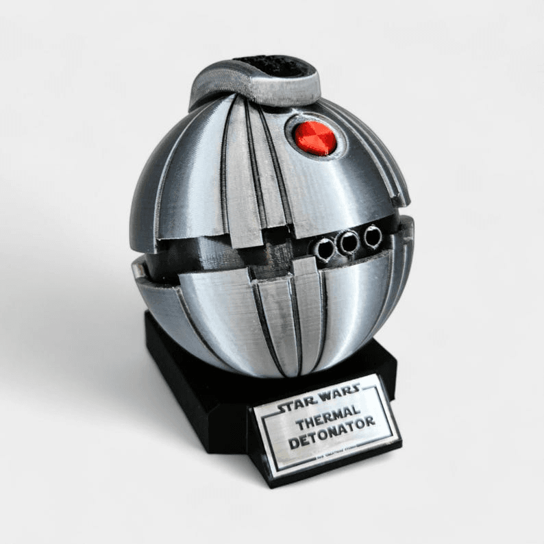 Star Wars Inspired Thermal Detonator Replica with Display Stand