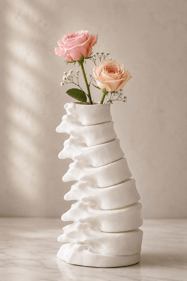 Gothic Anatomical Spine Vase | Dark Home Decor