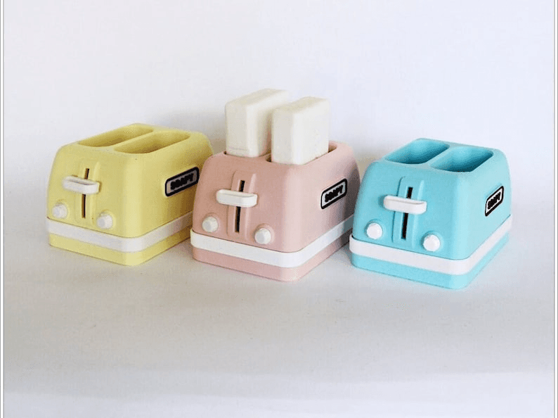 Retro Toaster Soap Dish – Pastel Bathroom Decor