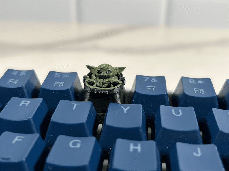 Grogu Inspired Artisan Keycap | Baby Yoda Fan Art