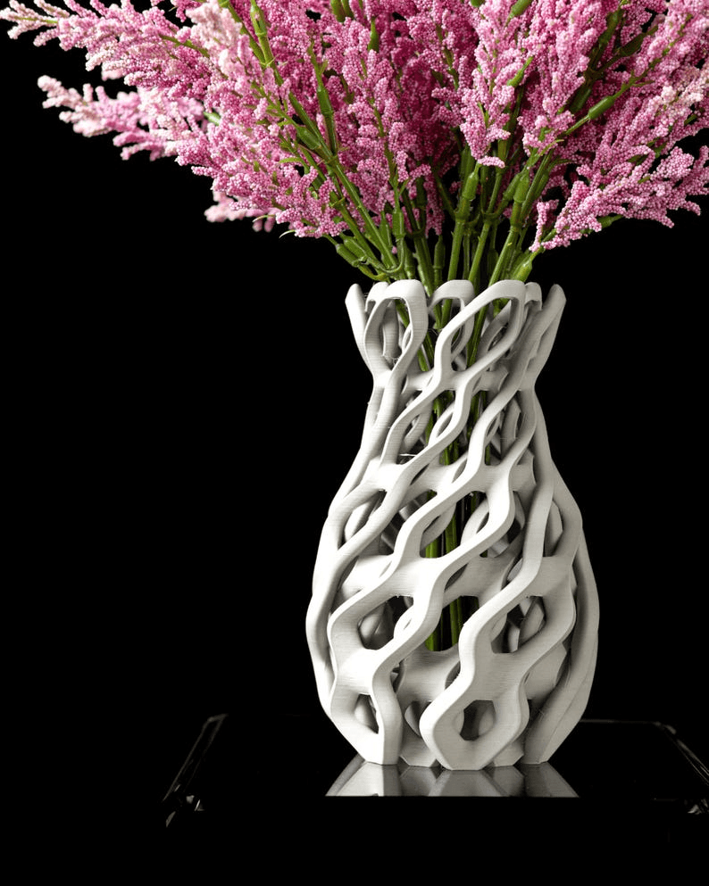 LEGO-Inspired Flow Lattice Vase for Artificial Flowers