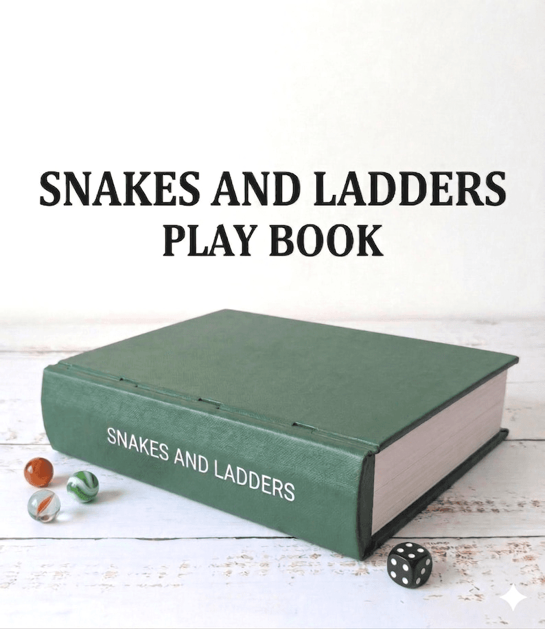 Snakes & Ladders Game in a Book – Hidden Boa Edition