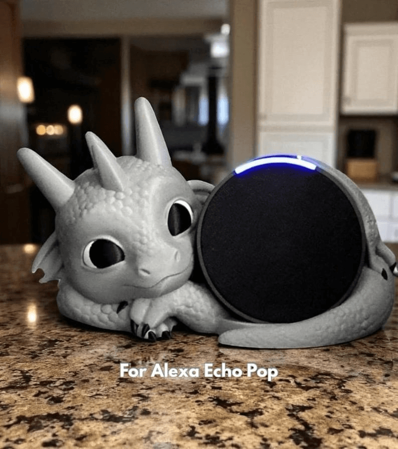 Whimsical Baby Dragon Alexa Echo Pop Holder Stand