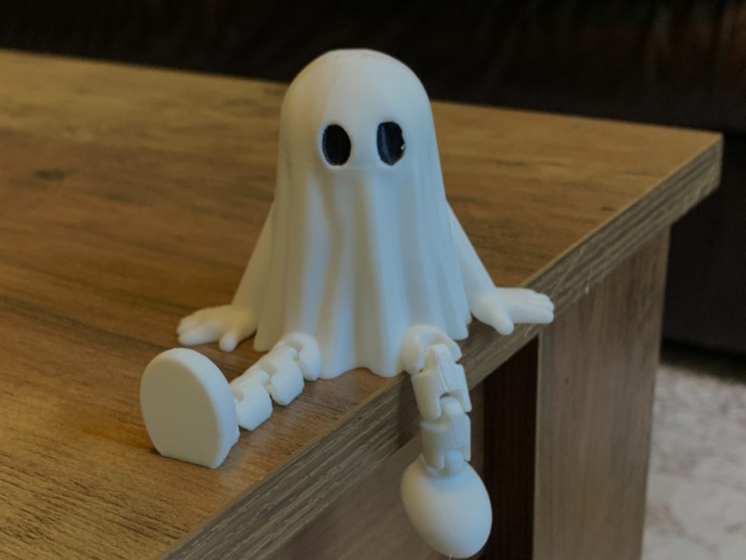 Articulated Ghost Buddy Figurine – Cute Poseable Shelf Sitter