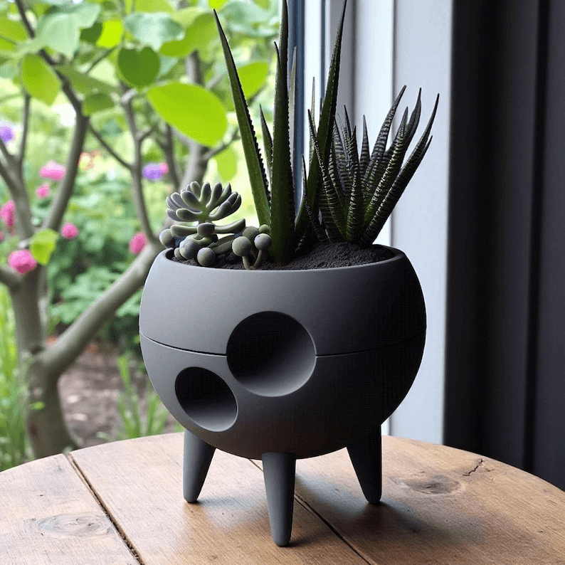 Moon-Inspired Succulent Planter | Lunar Plant Pot