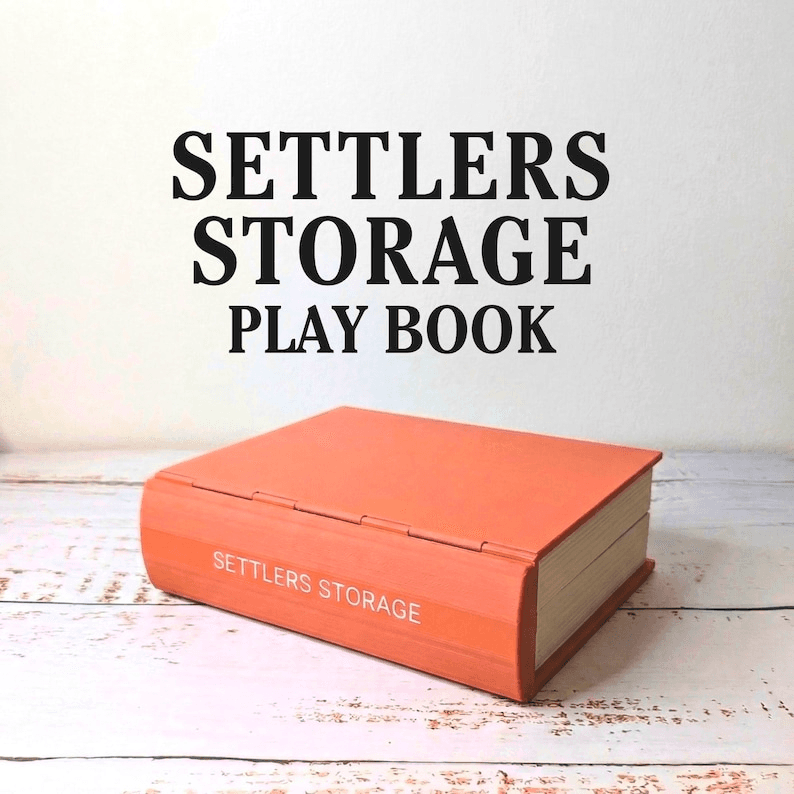 Settlers of Catan Inspired Board Game Storage Book Box