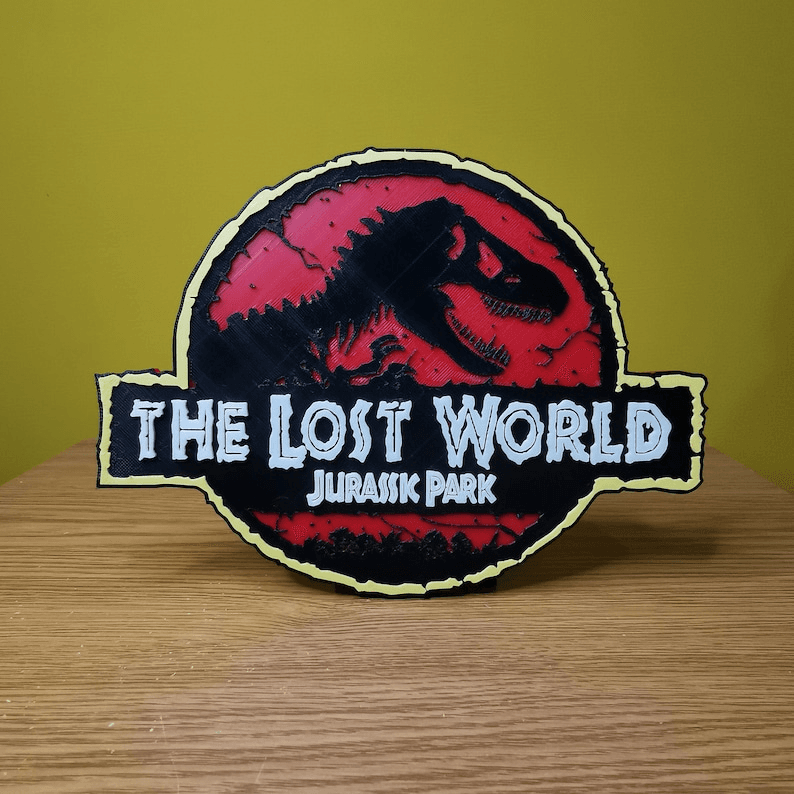 Jurassic Park Inspired Classic Logo Sign Plaque