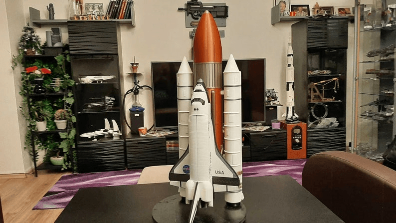 NASA-Inspired Space Shuttle & Rocket Booster Display Model