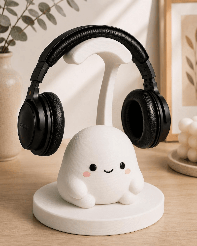 Kawaii Marshmallow Blob Headphone Stand | Cute Gaming Desk
